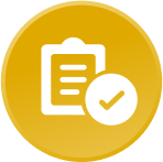 ICON: Clipboard and checkmark