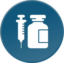 ICON: A medicine vial and syringe